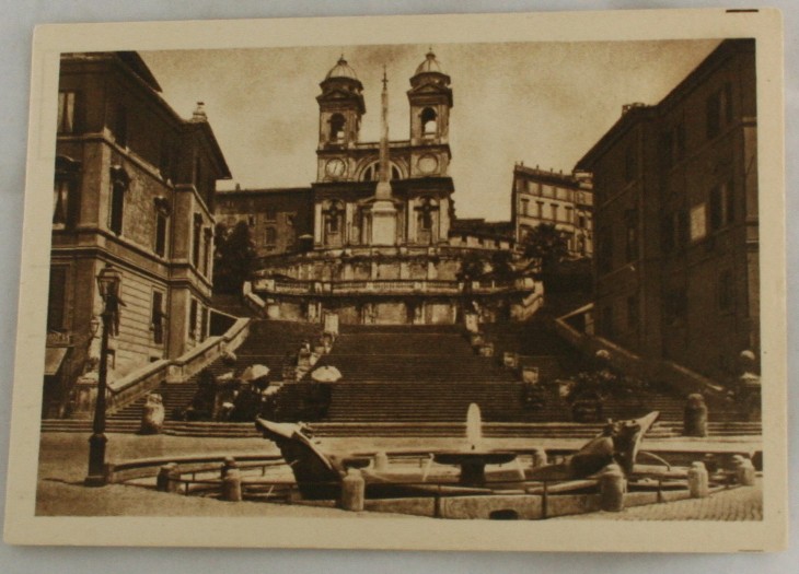 vintage postcard, sepia tone, sepia, brown tone,Rome, Italy