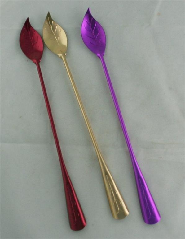 vintage aluminum, anodized,lemonade spoons,stirrers
