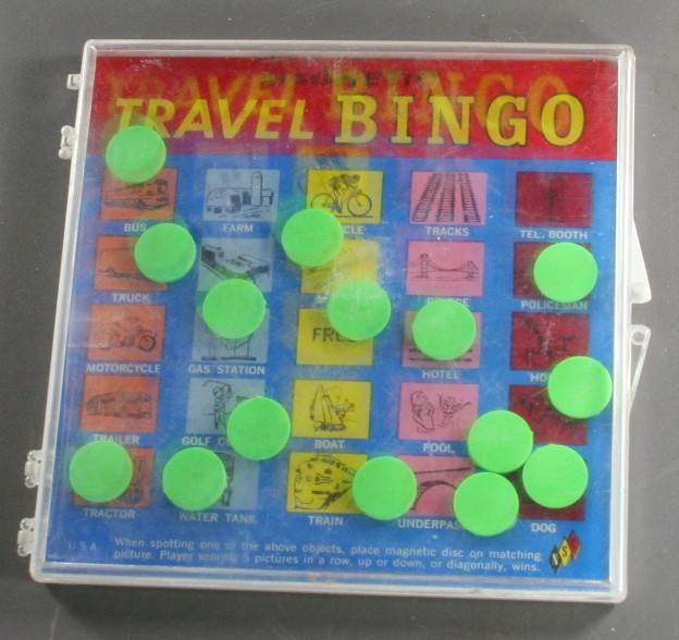 vintage toy,travel,bingo,magnetic,plastic,game