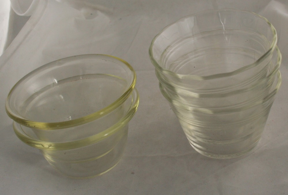 vintage glassware, pyrex,custard,#462,set