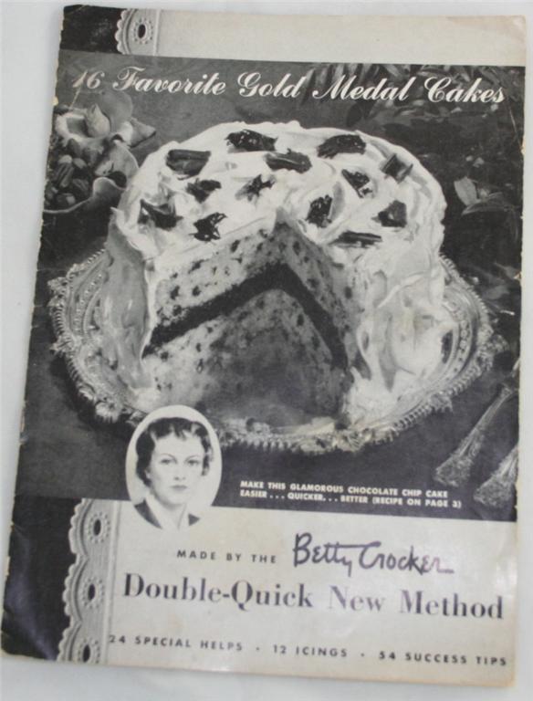 vintage cookbook, pamphlet, booklet, Betty Crocker, cake recipies, Gold Medal Cake