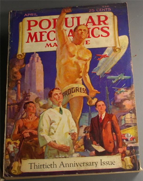 vintage magazine, back issue, Popular Mechanics,April, 1932