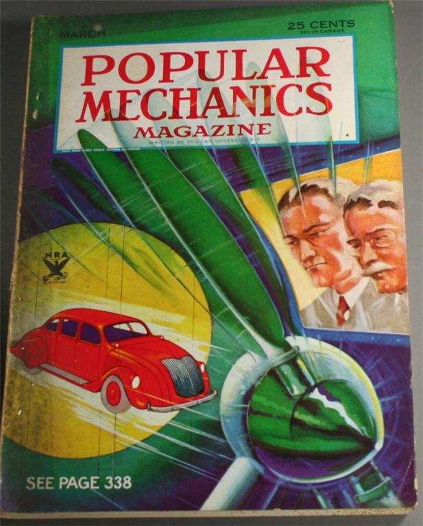 vintage magazine, back issue, Popular Mechanics,March, 1934