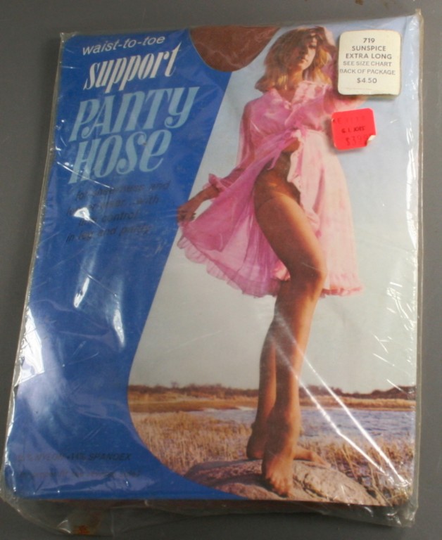 vintage nylons,pantyhose,60s,plus,large,queen,support, reinforced toe