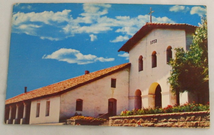 vintage postcard, California, CA,San Luis Obispo,mission