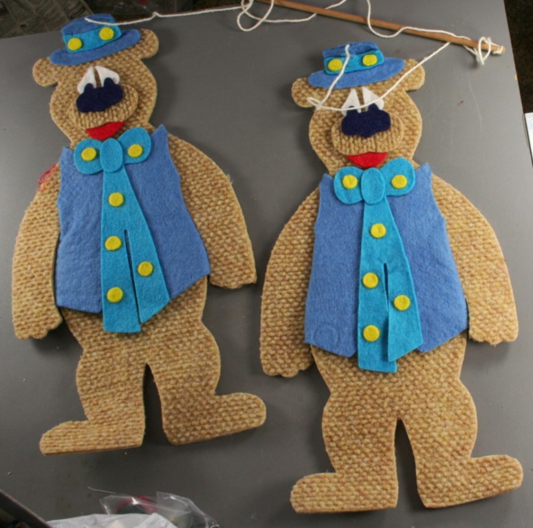 vintage mobile, bears,handmade, felt, baby, nursery decor