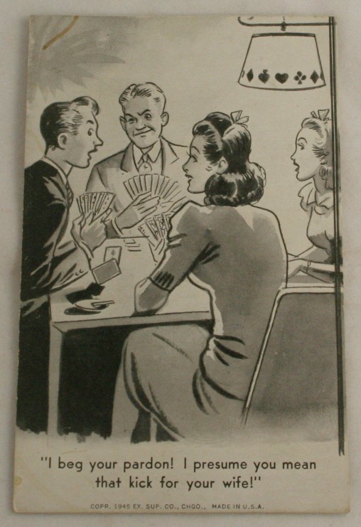 vintage postcard,mutoscope,comic,arcade card