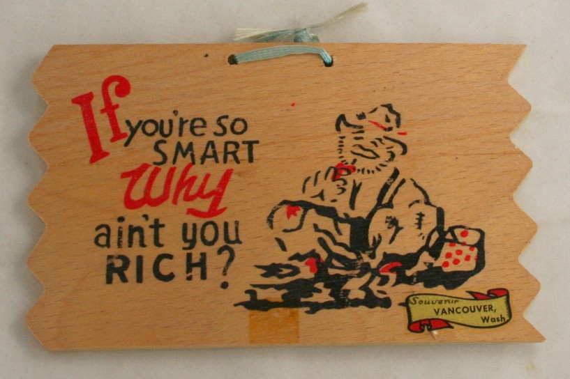 vintage postcard,novelty,wood,comic,humor,Vancouver,WA