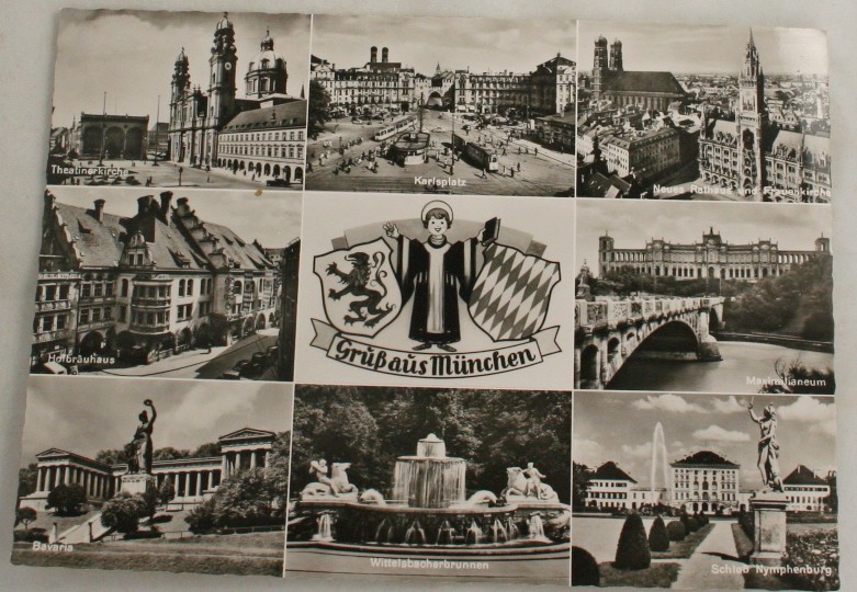 vintage postcard,Munich,Austria,Germany,Real Photo, RPPC