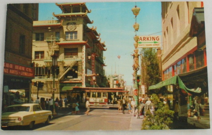 vintage postcard,Chinatown,San Francisco, CA