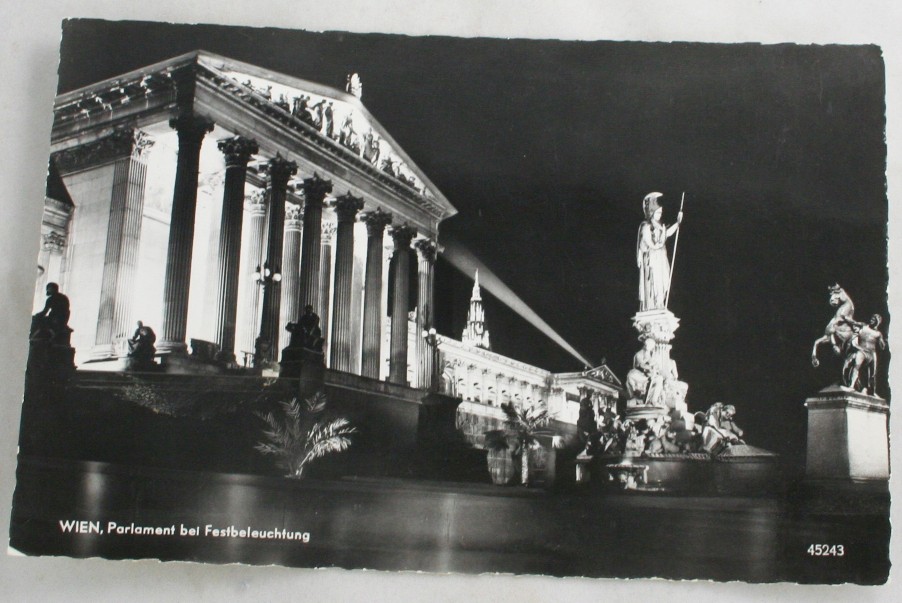 vintage postcard,real photo,Vienna,Austria,Germany,parliament