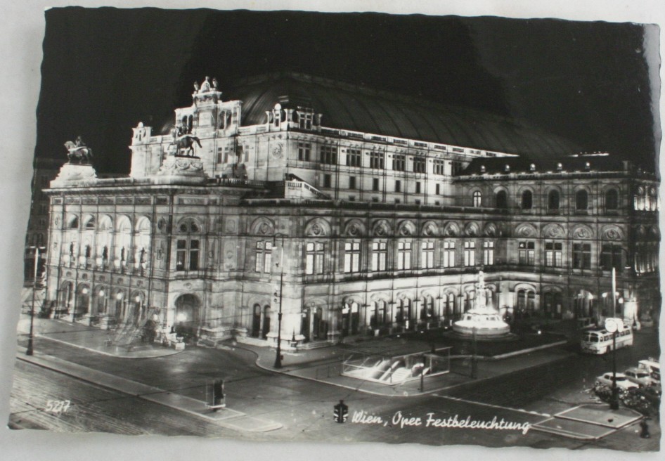vintage postcard,real photo,Vienna,Austria,Germany,opera