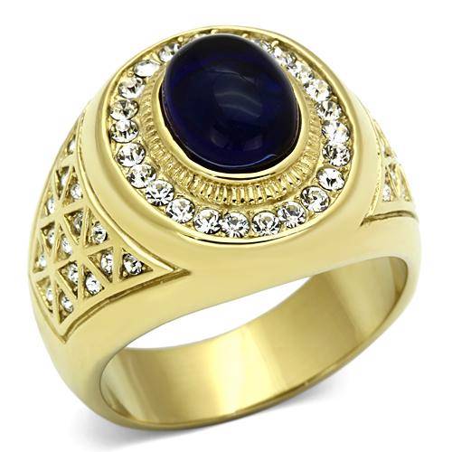 18K GOLD EP 1.0CT MENS DIAMOND SIMULATED SAPPHIRE RING size 12 or Y eBay