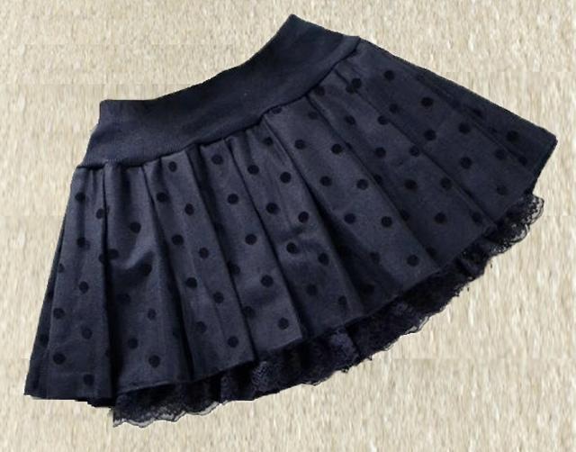 Sexy Trendy Black Polka Dot Tulle Pleated Mini Skirt-S/M (4 Colors