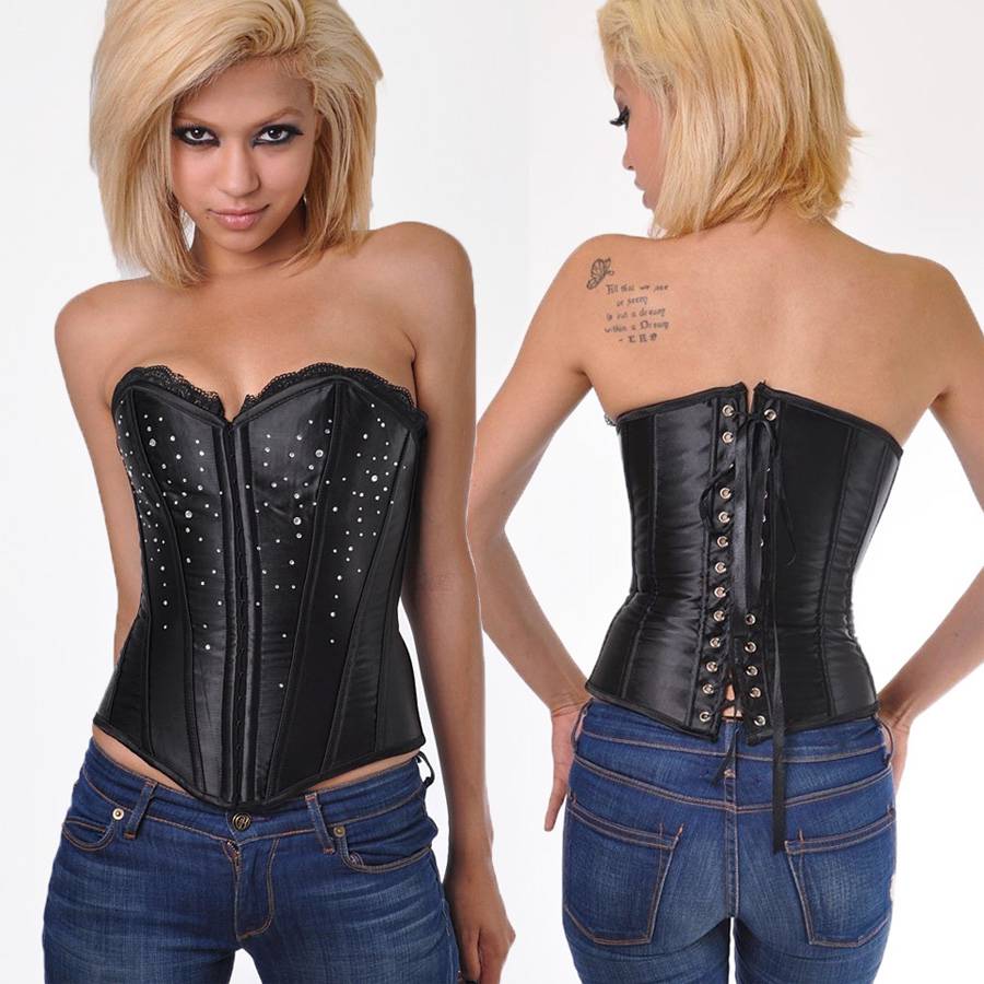Sexy Lingerie Strapless Sparkle Corset Top Black 3X 4X 5X 6XL eBay