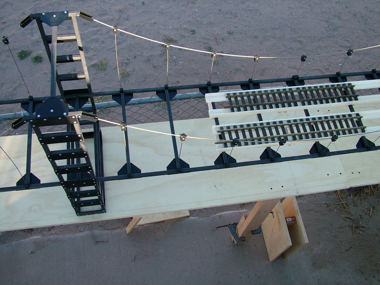 Rare KT144 GScale 144" Modular All Steel Cable Suspension Bridge Kit