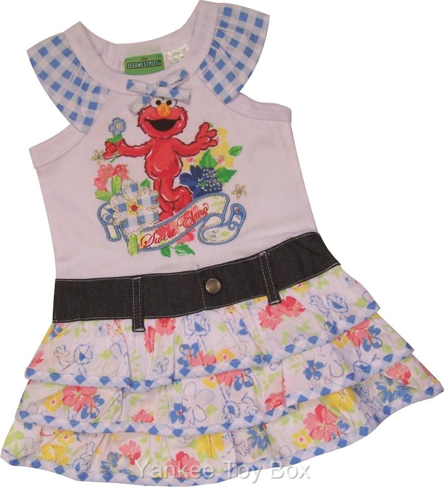 SESAME STREET ELMO TODDLER GIRLS DRESS 2T4T eBay