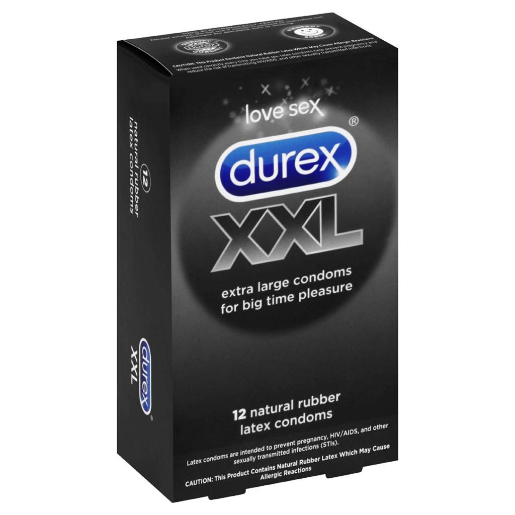 New Durex Xxl Extra Extra Large Natural Rubber Latex Condoms Long Wide