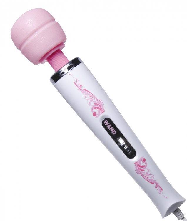 New Essentials Magic Wand Vibrating 7 Speed All Over Body Massager Pink White