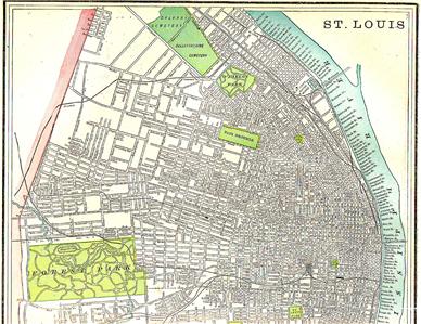 1900 St. Louis, Missouri Atlas map** Chicago color map on back .115 years old! | eBay
