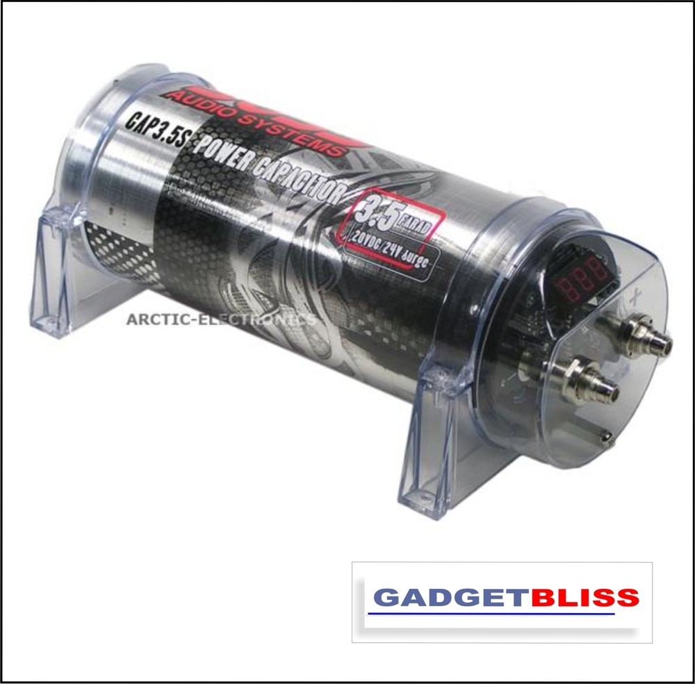 Boss Audio 3.5 Farad Capacitor CAP3.5S Amplifier Sub Woofer for Car