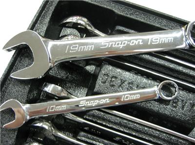Snap-on 9pc MM Wrench Set 10-19mm *NEW* OEXSM709B Short