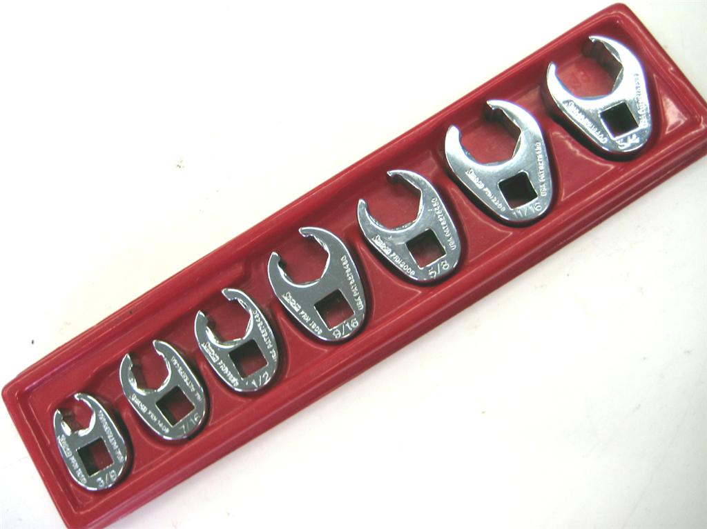 Snap-on 3/8"Dr 7pc SAE Crowfoot/Flare Set *New* 207SFRH