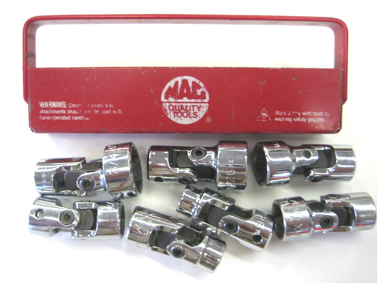 3/8" SWIVEL Chrome SAE Socket Set MAC 6pt w/Tray **EXC*