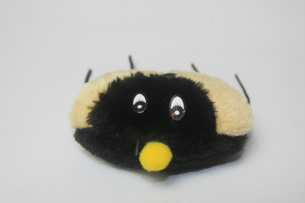 Cat kitten toy PLUSH LARGE VIBRATING PULL STRING MOVING SPIDER LADYBUG