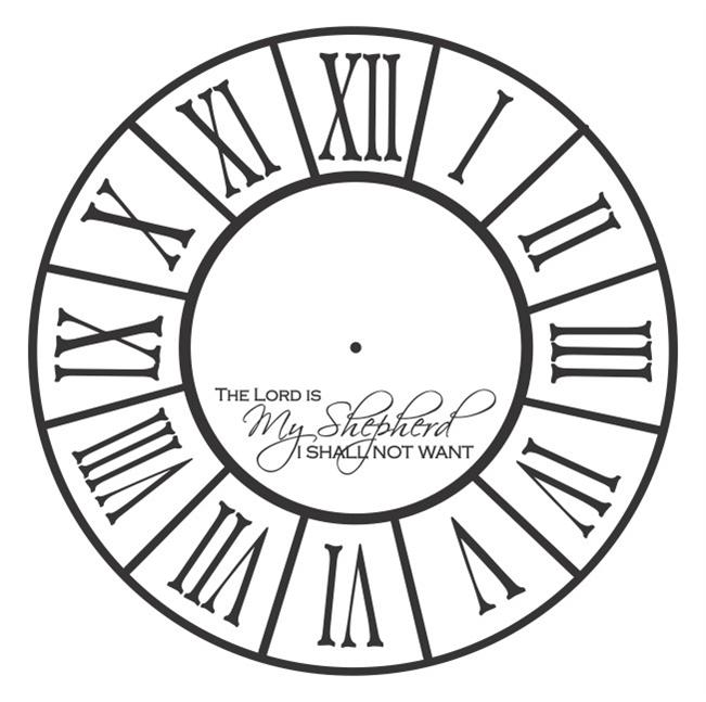 Vinyl Clock Face...The Lord Is...CF018...Vinyl Wall Decal Sticker Home