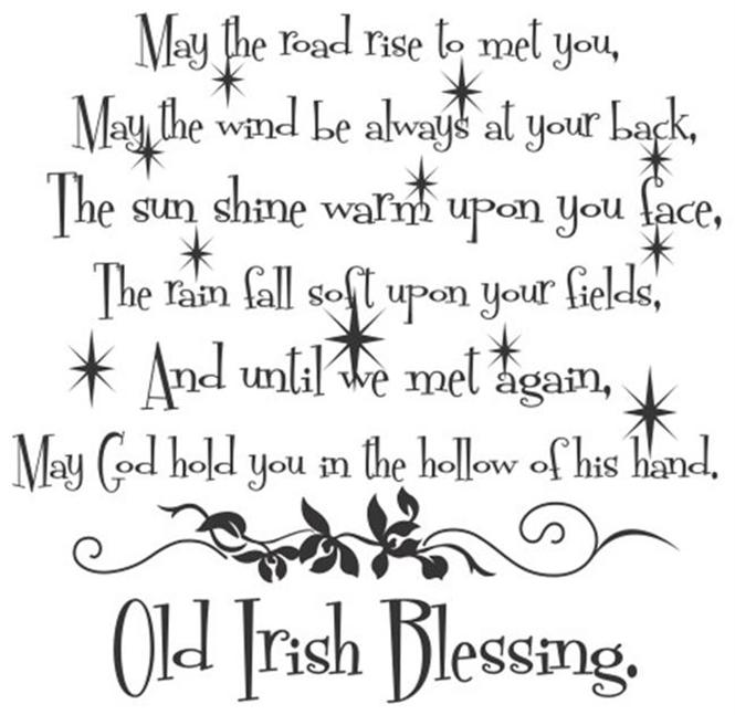 May The Road Rise To...Old Irish Blessing...Vinyl Wall Decal Sticker