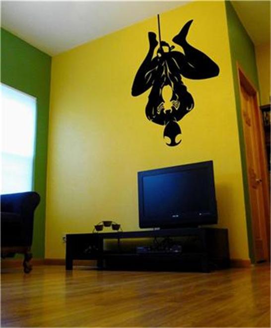 Symbiote Spiderman 1 Hanging Upside Down Vinyl Decal vrogue.co