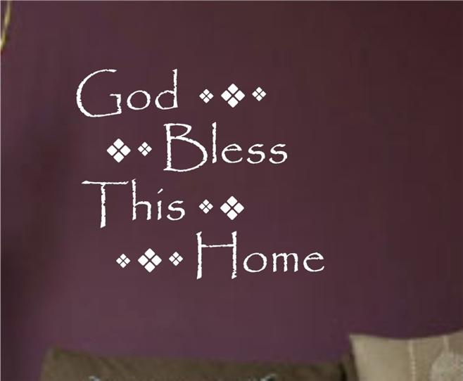 God Bless This Home..Beautiful Decal....Vinyl Wall Art Decal Sticker Home Decor eBay