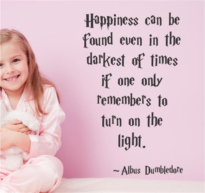 Harry Potter Quote Dumbledore Turn Light Switch Vinyl Wall Decal 