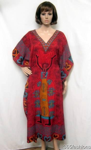 Robe-Maxi-Caftan-Grande-Taille-Tribal-Ethnique-Dashiki-46-48-50-52-54 ...