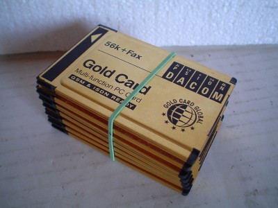 LOT OF 7 Psion Dacom Gold Card 56K FAX P