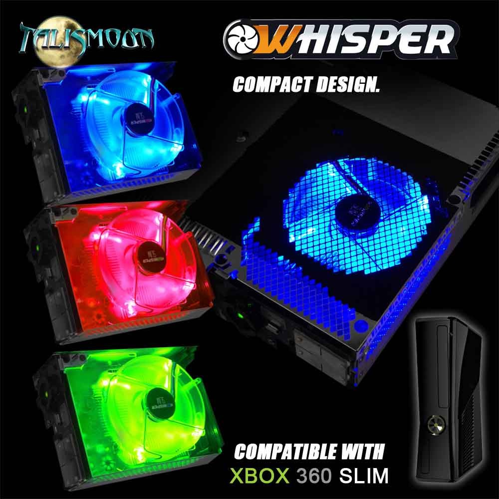 XBOX 360 S SLIM 3 COLOUR LED LIGHT INTERNAL COOLING WHISPER FAN UK Seller - Picture 1 of 1