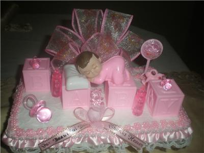 Baby Shower Cake Toppers on Baby Shower Girl Cake Topper Centerpiece Decoration   Ebay