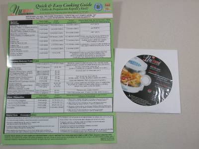 NEW NUWAVE INFRARED PRO OVEN 25 RECIPE CARDS COOKING GUIDE
