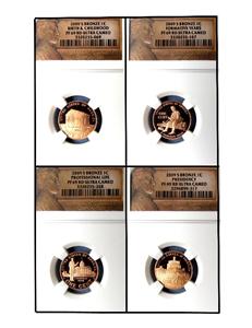 2009 S LINCOLN BRONZE SET NGC PF69