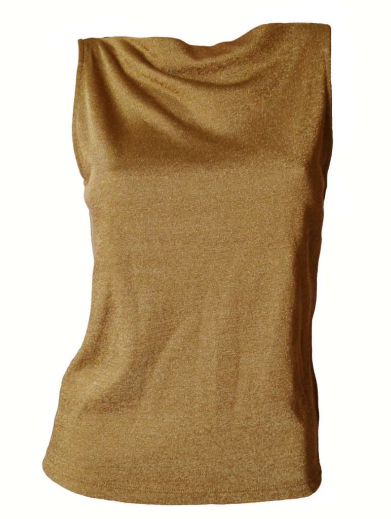 Ralph Lauren Womens Metallic Gold Sleeveless Knit Top Ebay 6595