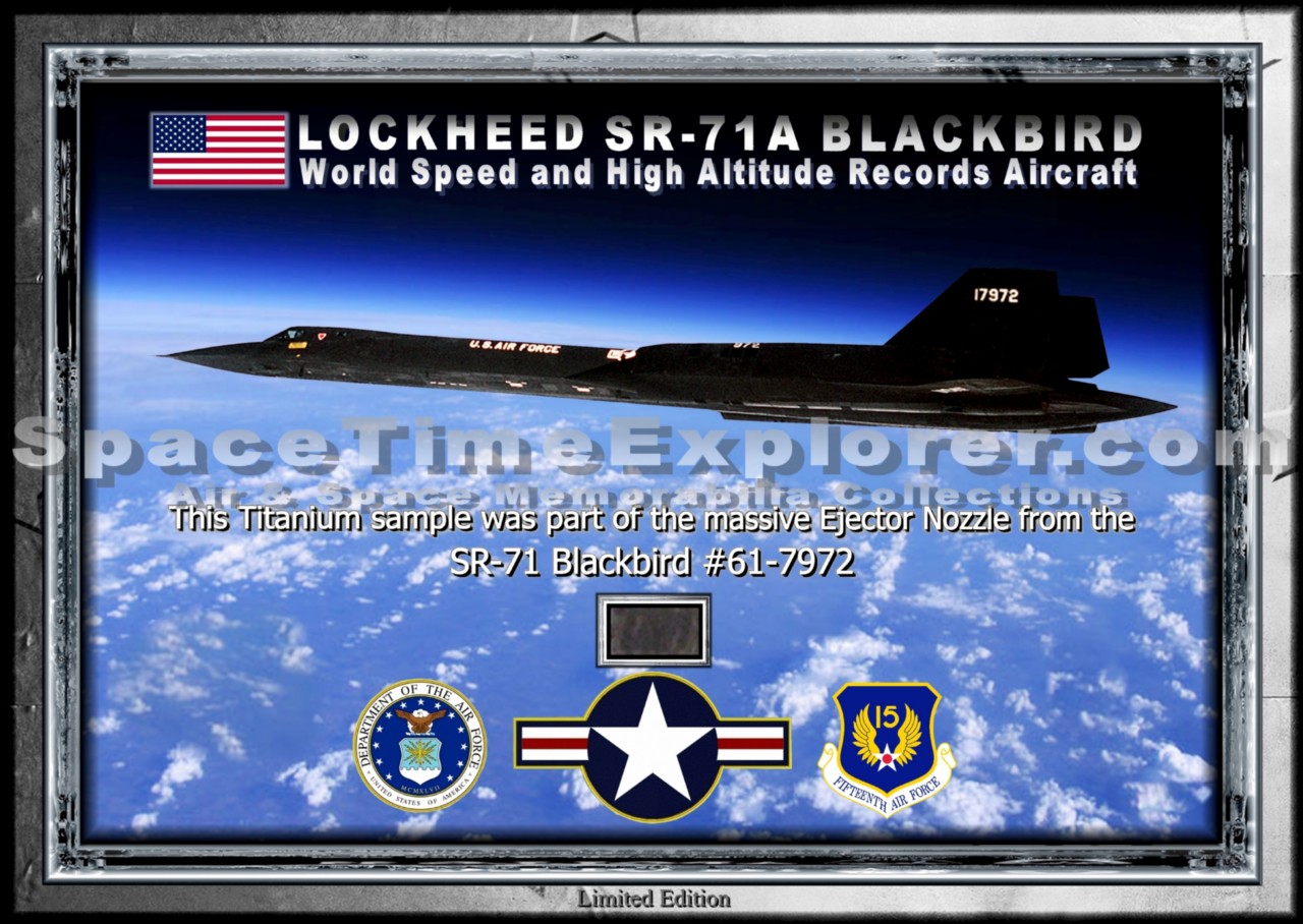 Flown LOCKHEED SR-71 BLACKBIRD SKUNK WORKS USAF CIA NASA TITANIUM