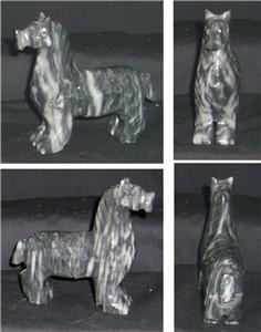 Scottie Dog Scottish Terrier Carved Marble Paperweight