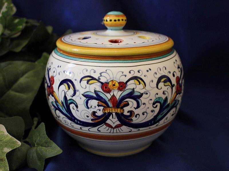 DERUTA ITALY Italian Pottery JUMBO RICCO Garlic Jar Keeper eBay