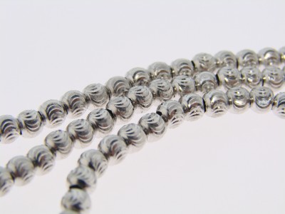 Diamond Bead Necklace on Mens Genuine Black Diamond Chain Beaded Necklace 8 Ct   Ebay