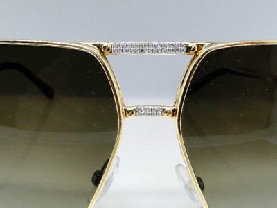 Mens Iced Out Gold Frame Porsche Carrera Square Sunglass ...