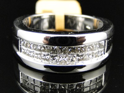 Mens princess cut diamond wedding rings