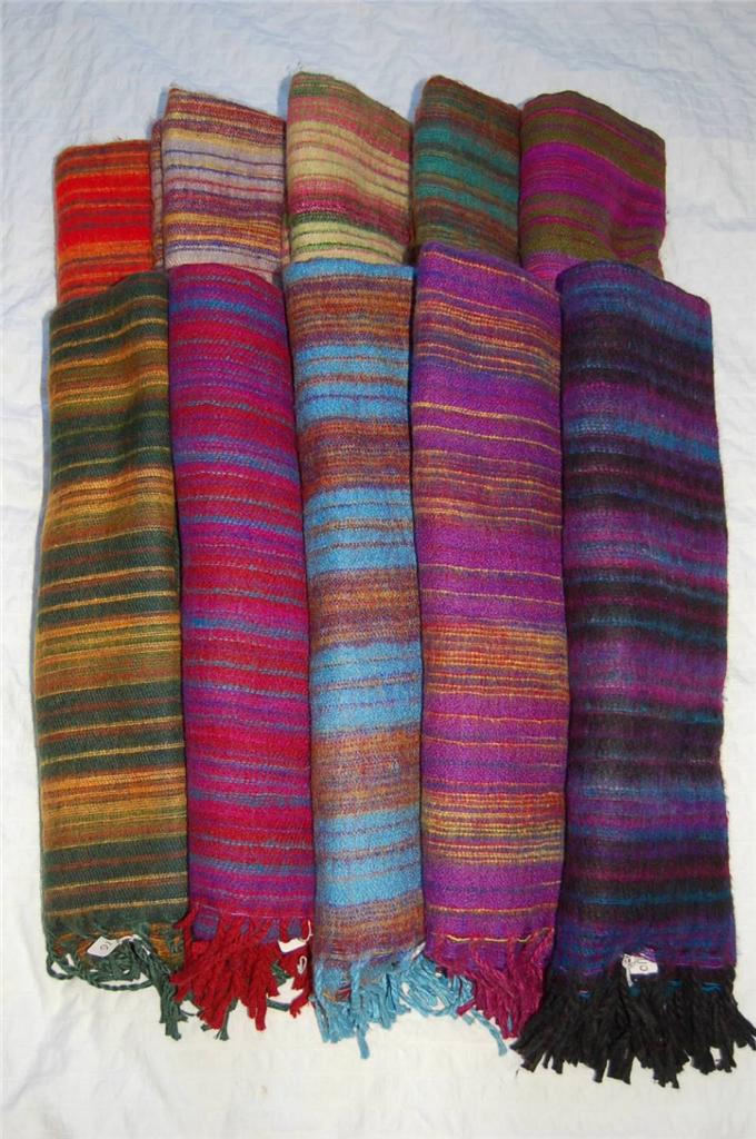 "Yak Wool" Shawl Wool Wrap from Nepal Himalayan "Yak Wool" Stole (sel 2)