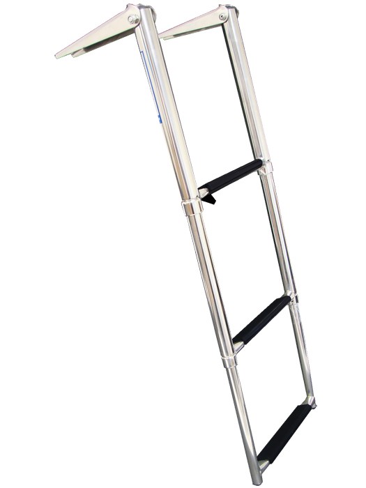 3 Step Stainless Steel Telescoping Marine Boat Ladder Swim Step Over
