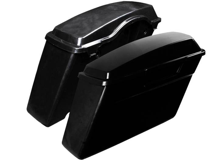 New motorcycle saddlebags hard bags harley honda black #3